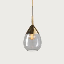 Lute 22cm Pendant Smokey Grey Gold